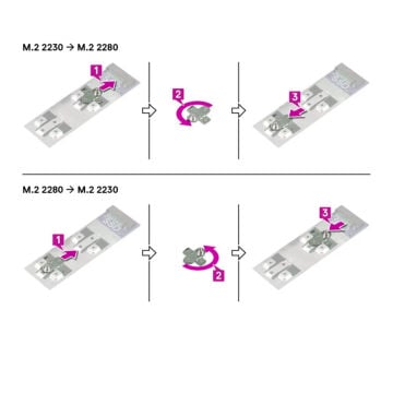 OEM M.2 22x30mm M.2 22x80mm Dell G15 Çevirici Ünite