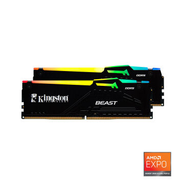 Kingston Beast RGB Expo 32GB DDR5 6400MHz CL32 Masaüstü Performans Ram Kit (2x16GB)