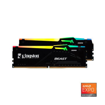 Kingston Beast RGB Expo 64GB DDR5 6400MHz CL32 Masaüstü Performans Ram Kit (2x32GB)