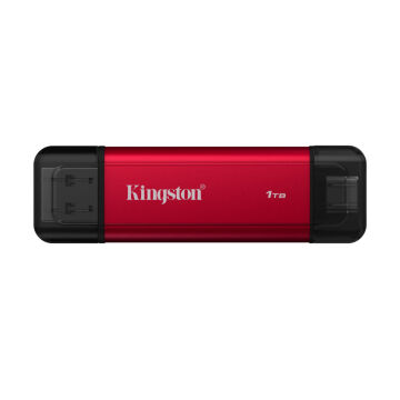 Kingston 1TB USB 3.2 Gen 2.2 Type C Mini Kırmızı Taşınabilir SSD